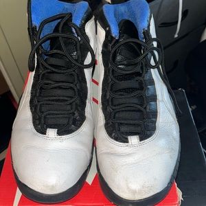 Air Jordan 10 blue/white/black  size 10.5